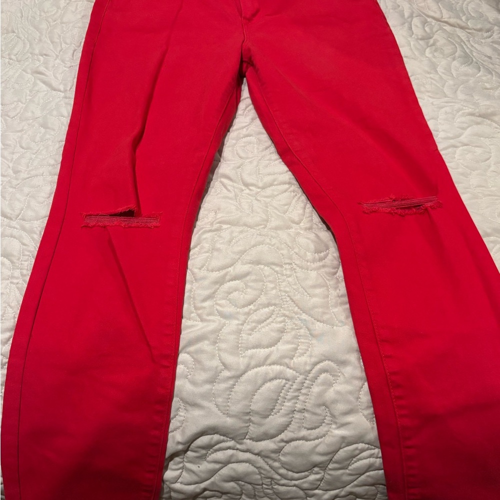 Old Navy Vibrant Red Straight Leg Jeans